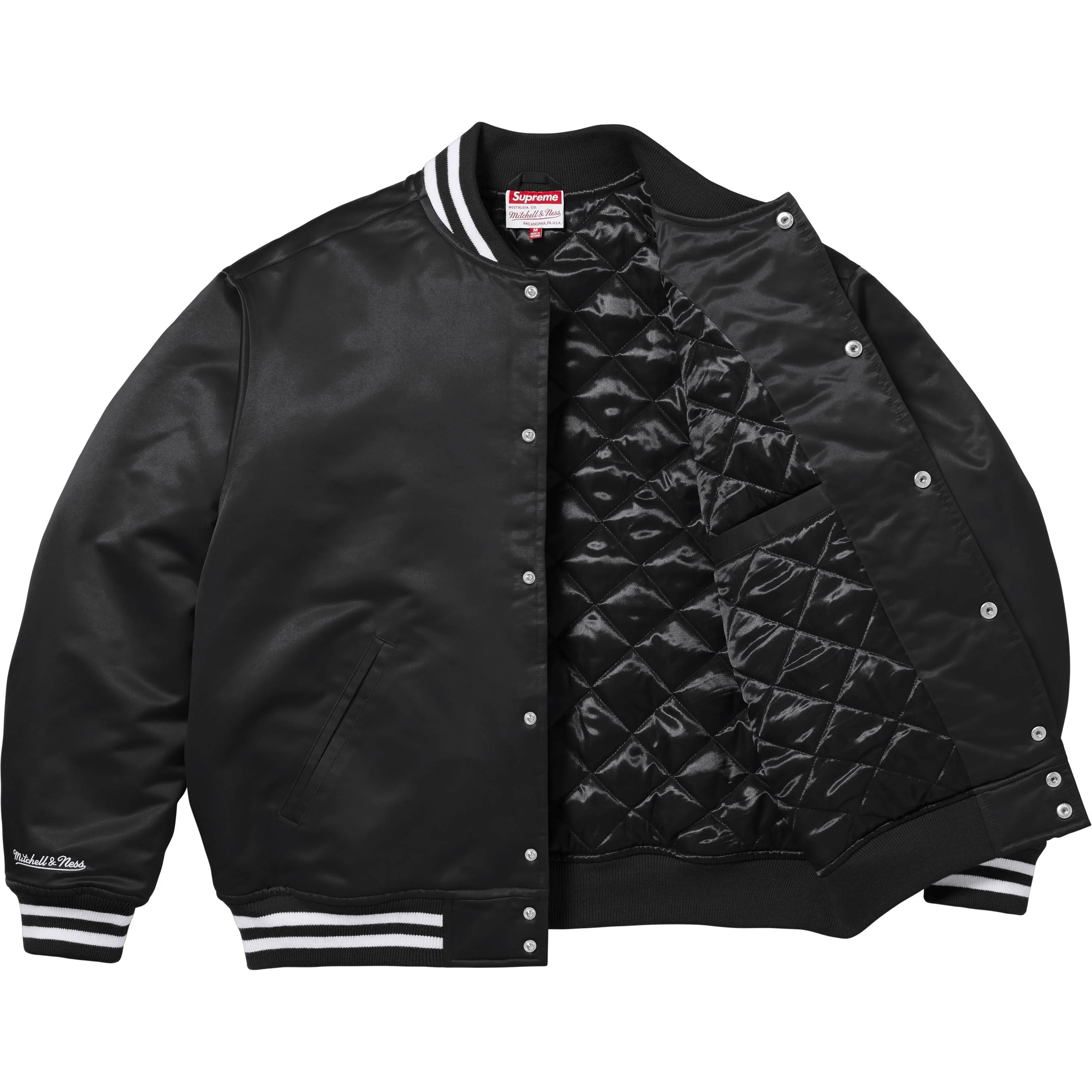 Supreme®/Mitchell & Ness Satin Varsity Jacket view 10
